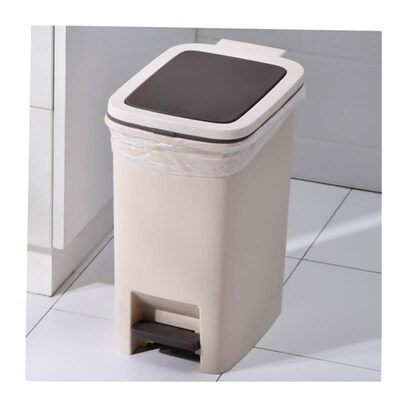 Rubbish Can Kitchen Toilet Trash with Press Lid Garbage Bin