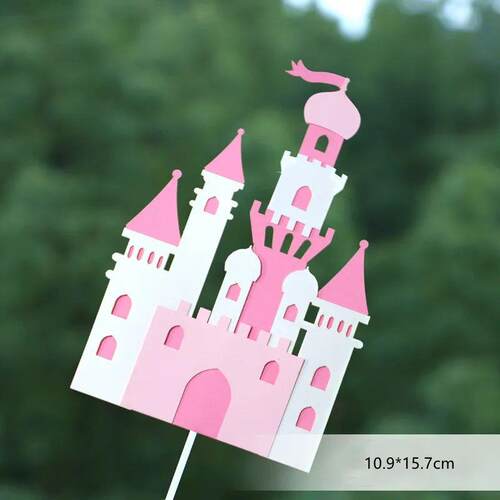 Cake Topper Prince Princess Castle Happy Birthday Cupcake To