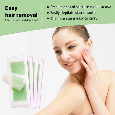 12/24Pcs Facial Lip Wax Strips For Face Chin Upper Lip Jaw