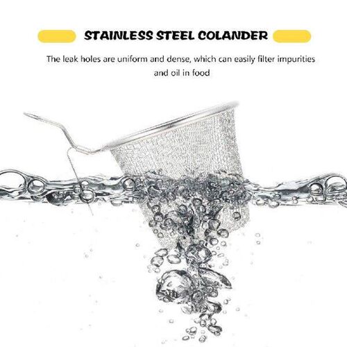 Stainless Steel Colander Portable Strainer Boiling Water
