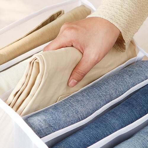 Jeans Clothes Divider Storage Box Closet Drawer Thick Pants