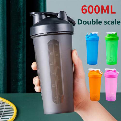 600ml Portable  Protein  Powder Shaker  Bottle Leak Proof Wa