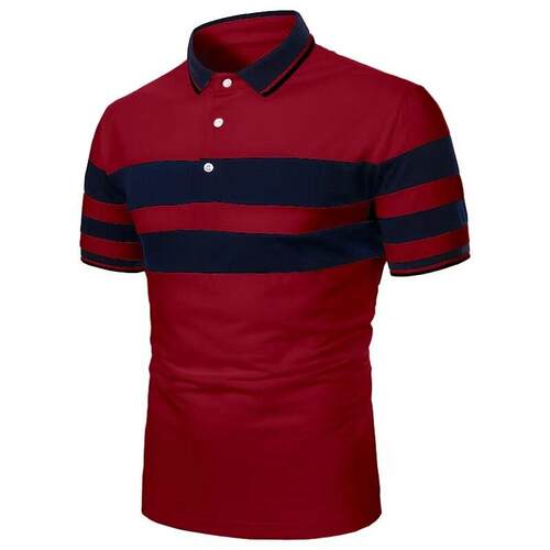 3d Stripe Digital Printing Casual Lapel Short-sleeved Shirt
