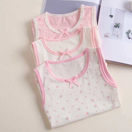 Girls Childrens Vest Cotton Summer Childrens Wear Baby Cot