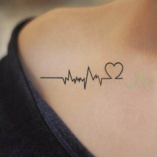 Waterproof Temporary Tattoo Sticker Body Art Love Wave Heart