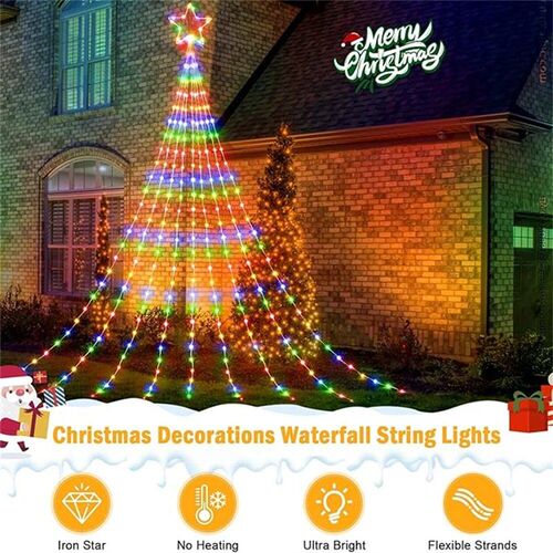LED Outdoor Christmas Tree Decorations Lights USB 2/3M Water