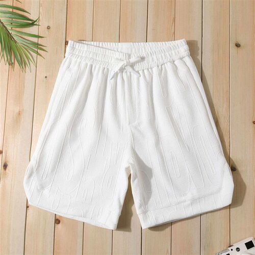 Mens Lightly Mature Casual Jacquar Shorts Summer New Loose