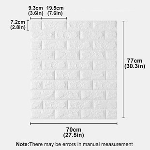 12PCS Self Adhesive 3D Foam Wallpaper Waterproof Brick Wall