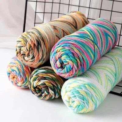 Colorful 5-strand Dyed Milk Cotton Baby Sweater Yarn