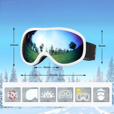 Ski Goggles Double Layers UV400 Anti-fog Big Ski Mask Glasse