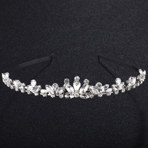 Miallo Charms Rhinestone Tiara Wedding Crown for Bride Brida
