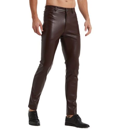 Shilin Autumn And Winter New Leather Pants Mens Large Size