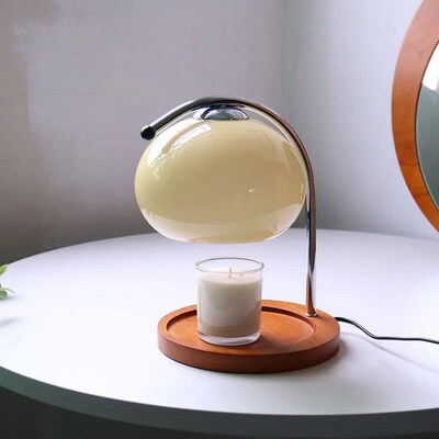 Retro Glass Table Lamp Aromatherapy Candlestick Lamp Bedroom