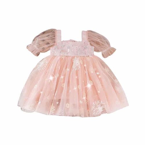 Girls Dress Rust Princess Dress Summer Super Soft Mesh Dress