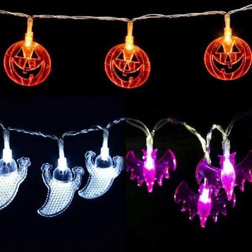 5/3/1pcs LED large purple bat string light,outdoor