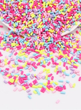 Colourful Mix Cylindrical Polymer Clay Slices Sprinkles for