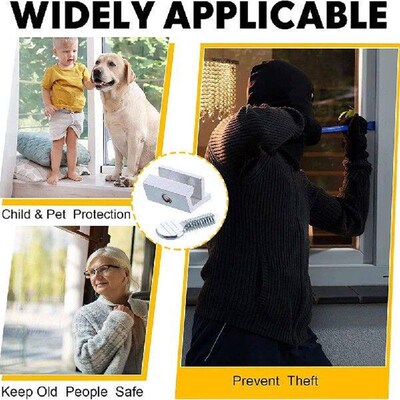 Adjustable Sliding Window Locks with Key Security Window