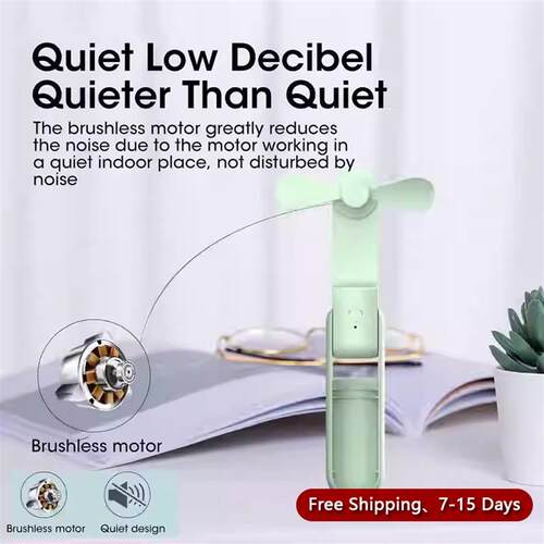 Handheld Mini Fan, 3 IN 1 USB Rechargeable Portable Fan