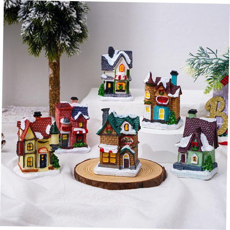 Christmas decorations resin Christmas small house gifts礼物