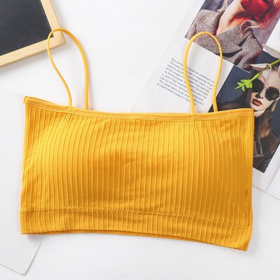 Women Cotton Underwear Tube Top Bra Ladies Thread Bra Comfor