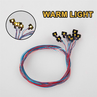 6Pcs Ho 1:87 Scale Spotlight Model Outdoor Billboard Lamp Pl