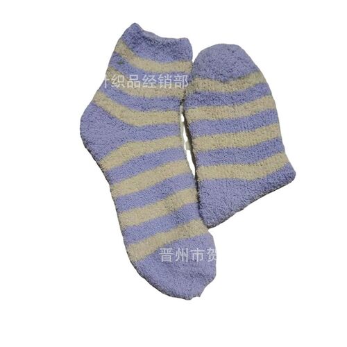 ral Velvet Womens Socks, Half Velvet lored Striped Thermal
