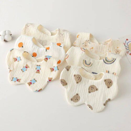 Korean Style Cotton Gauze Baby Feeding Bibs Summer Soft Peta