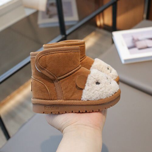 Baby Girl Snow Boots Childrens Short Boots Plus Velvet Thic