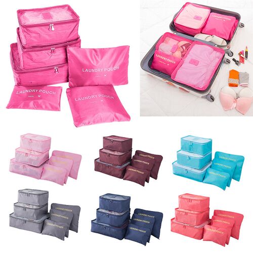 6 PCS Travel Storage Bag Set for Clothes Tidy Organizer Ward