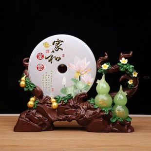 天然阿富汗玉石摆件福禄底座送礼送朋友客户商业礼品电视酒柜装饰