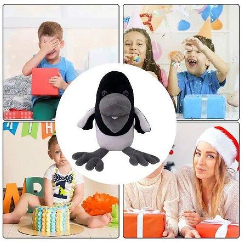 Stuffed Black Crow 8.6Inch Soft Cartoon Crow Stuffed Animal