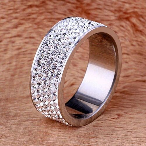 Hot Sale Vintage Retro Style Steel Ring for Women 5 Row Clea