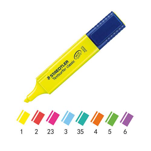 STAEDTLER 364 Color Highlighter Pen 1-5mm Large Ink Reservoi