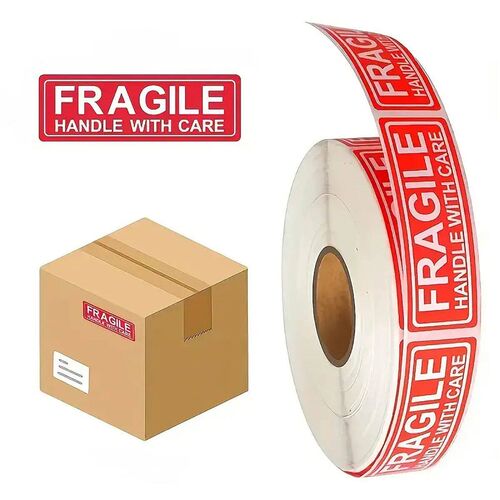 120pcs/roll Fragile Label ers Handle With Care Thank You War