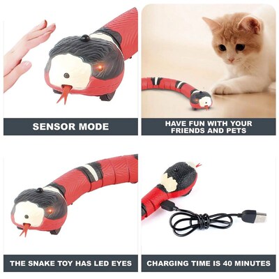 Smart Sensing Cat Toys Interactive Automatic Eletronic Snake