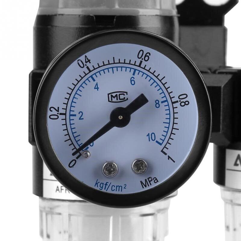 1/4 Air Filter Regulator Lubricator Water Pressure Compresso - 实物图