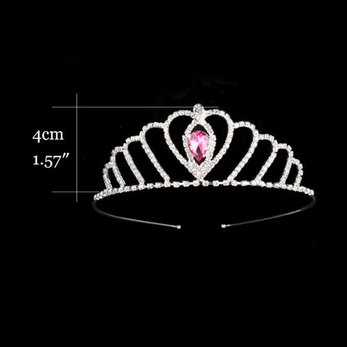Princess Tiara Red Blue Bride Crown Floral Wedding Bridal Ha