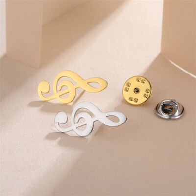 Lucktune Musical Note Lapel Pins Brooches For Men Women