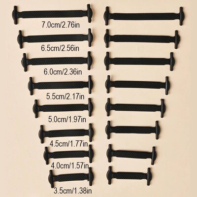 16pcs/lot Silicone Shoelaces No Tie Shoelaces 12 colors Elas