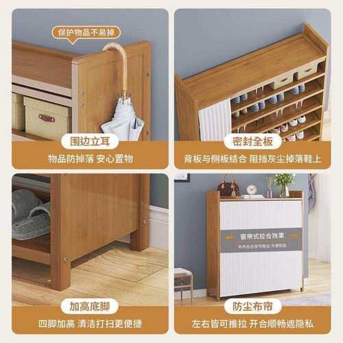 Shoe rack installation free storage shoe cabinet