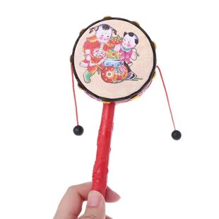 Monkey Drum Chinese Kid Gift Spin Toy Rattle
