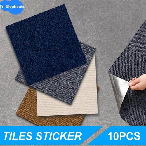 10pcs Selfadhesive Carpet Floor Tiles Sticker 3030cm Easy