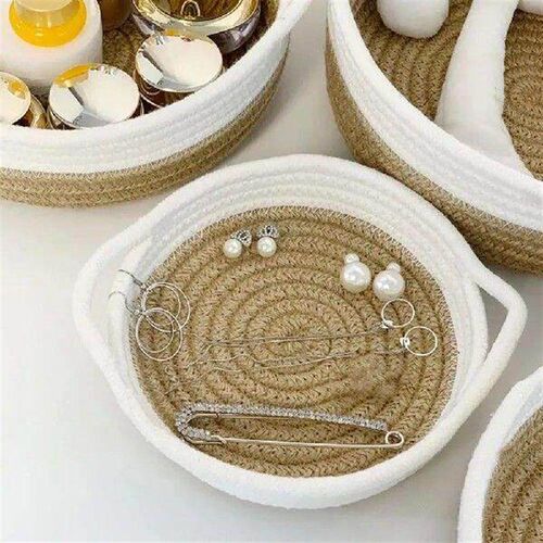 Storage Basket Modern Desk Bedside Snacks Sundries Key