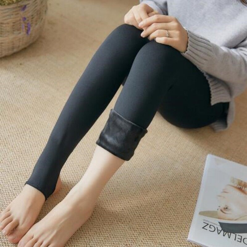 Light Leg Socks Artifact Integrated Pants Plus Velvet Padded图片