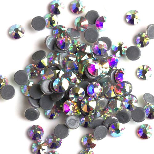 AAAAA Clear AB Crystal Hot Fix Rhinestone Glass Strass Hotfi