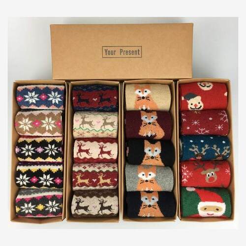winter cute adault Christmas cotton socks women newyear gift
