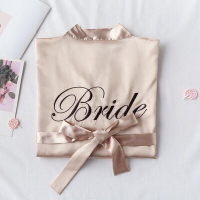 Bride with Team Bride Bathrobe Bride To Be Bridal Shower Bac