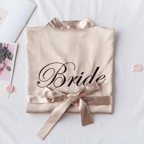 Bride with Team Bride Bathrobe Bride To Be Bridal Shower Bac