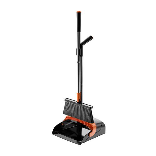 Widened, thickened, foldable broom and dustpan set
