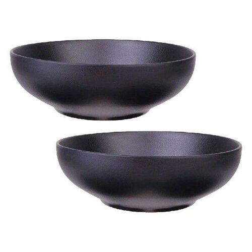 2 Pcs Imitation Porcelain Rice Bowl Melamine Ramen Noodles
